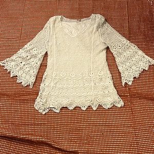 Reba lace shirt XL 3/4 sleeve blouse